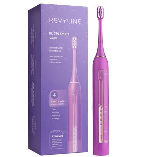 Электрическая звуковая зубная щётка Revyline RL 070 Violet